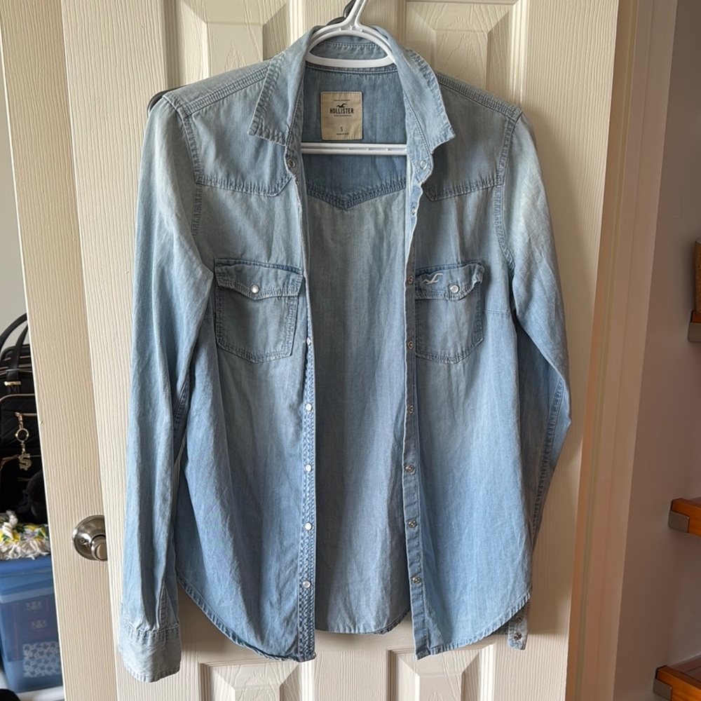 Hollister Light Blue Denim Shirt